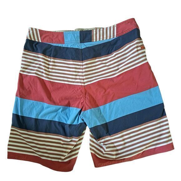 PATAGONIA‎ Size 36 Wavefarer Boardshorts Striped Swim Surf Blue, Red, White - Picture 3 of 7